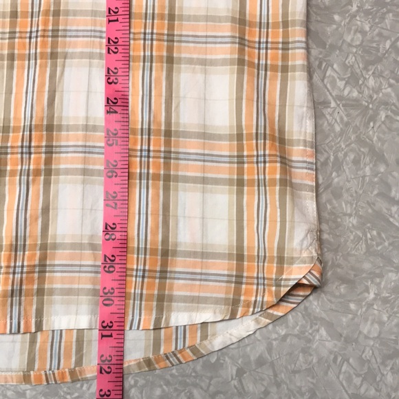 Timberland Men’s Relaxed/ Oversized Peach Plaid Shirt, Size L - Picture 5 of 10